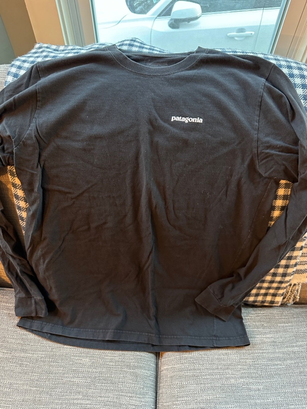 Patagonia Black Long-Sleeve Logo Tee